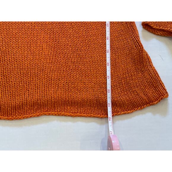 VTG Banana Republic Dark Orange Silk Textured Knit Long Sleeve Sweater, M - Picture 11 of 11